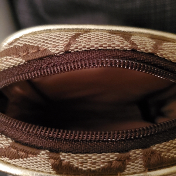 Coach Signature Floral Pouch, EUC - Picture 2 of 2